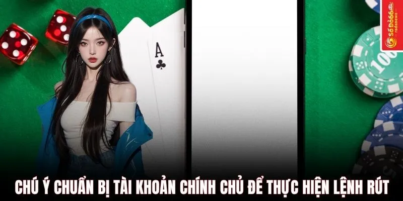 Chú ý chuẩn bị tài khoản chính chủ để thực hiện lệnh rút