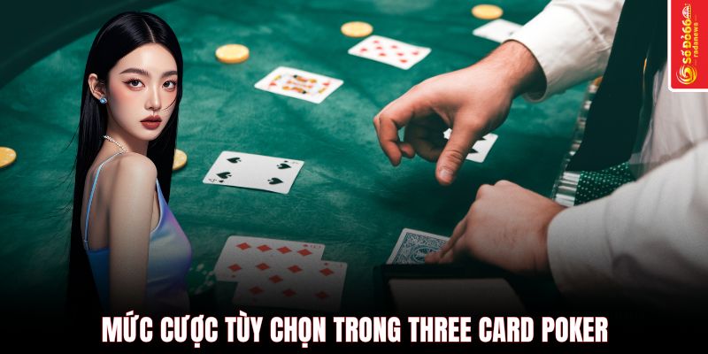 Mức cược tùy chọn trong three card poker